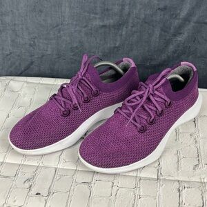 Allbirds Men’s 13 Tree Dasher in Alpha Purple Knit Sneakers Sleek Design